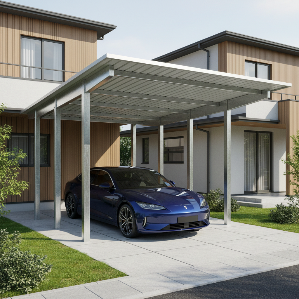 Single Car Steel Carport